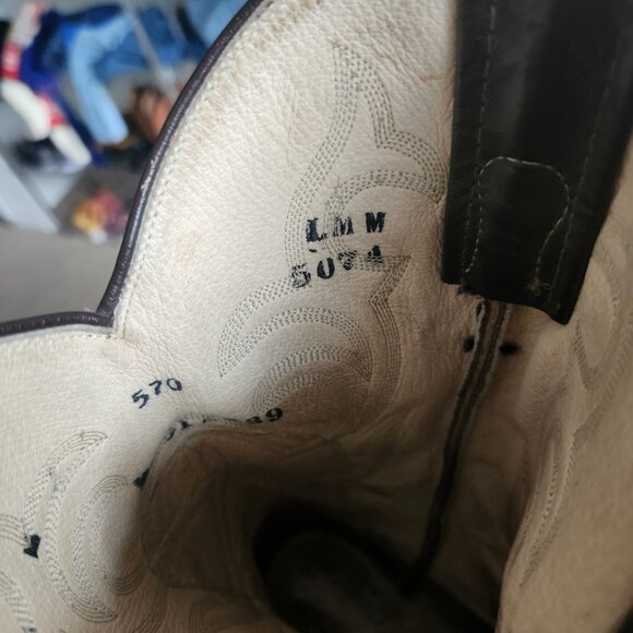 Larry Mahan Handcrafted Exotic Python & Leather Western Cowboy Boots Men’s 7E - Picture 11 of 11